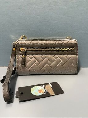 Mona B Convertible Wristlet Wallet to Crossbody Bag - Gray